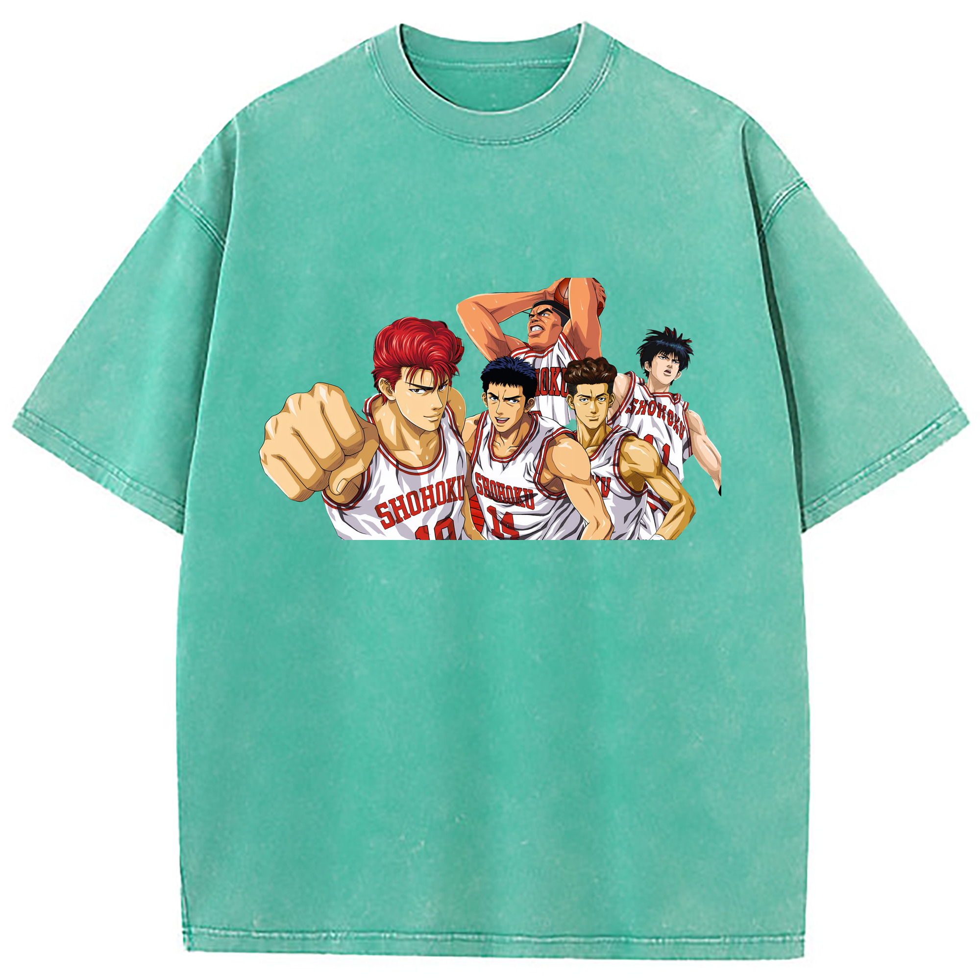 （画像用） SLAM DUNK／スラムダンク 綿100% ヴィンテージ風 半袖Tシャツ（フロントプリント）